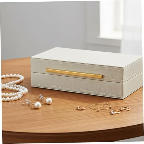 Decorative Box, 9.8 * 6.3 * 3.1inch Faux Leather Decorative Storage Boxes with Lids, for Modern Home Decor, Jewelry Organizer Home..