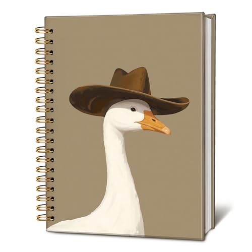 Western Cowboy Goose Notebook, Funny Silly Goose Notebooks for Note Taking, Cowboy Hat Animal Journal, Vintage Western Farm Animal Journals for Writing, 5.5x8.3 Inch - color: 03- Western Cowboy