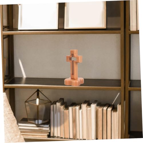Sosoport Altar Decoration with Stand for Spiritual Faith Natural Wood Grain for Home Religious Settings