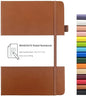 Notebook Journal, College Ruled Notebook Lined A5 160 Pages,Hard Cover Journals for Writing, Notebooks for Work Office School Women Men,5.7 inches x 8.4 inches(Brown) - color: Brown
