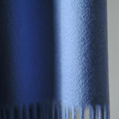 CUDDLE DREAMS Premium Cashmere Throw Blanket with Fringe, Luxuriously Soft (Porcelain Blue) - color: Porcelain Blue