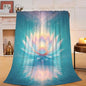 Lotus Blanket Zen Lotus Waterlily Throw Blanket Soft Cozy Fleece Fuzzy Meditation Yoga Plush Warm Stuff Bedding Nursery Blankets Gifts for Boys Girls Kids Adult Men Women 50"X60" - color: Lotus, size: 50"x60"