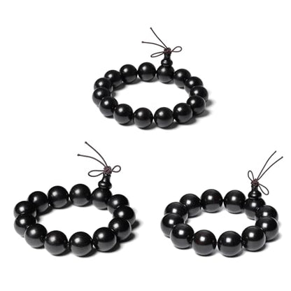 Wooden Prayer Bead Bracelets Traditional Buddhist Mala Bracelet,1pc/pack - size: Dia.15X15pcs, style: HeiTanJG