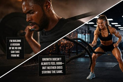 Gym & Fitness Affirmation Cards For Men Women Teens, 50 Daily Affirmations Deck for Motivational Workout Inspiration for Athletes Weightlifting