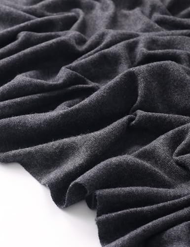 Soft Cashmere Blend Wrap Chic Scarf Stole for Women Wayfarer Travel Extra Large 87"x28" - color: Charcoal Gray