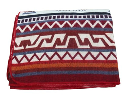 AHUAY Premium Hypoallergenic Alpaca Wool Blanket – Ultra Soft Warm Lightweight Andean Geometric Throw, Handmade in Ecuador (Red, Throw) - color: Rojo, size: Throw (47" x 78")