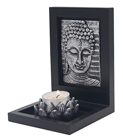 DharmaObjects Tabletop Zen Garden Tea Light Candle Holder Gift & Home Decor (Buddha)