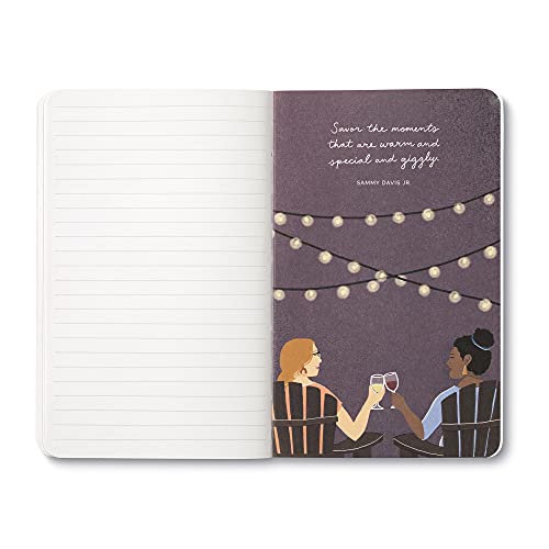 Compendium Softcover Journal - Life is to be enjoyed. – A Write Now Journal with 128 Lined Pages, 5″W x 8″H - color: Enjoy Pink
