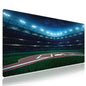 Extra Large Gaming & Office Mouse Pad (31.5" x 11.8") with Durable Stitched Edges – Professional Baseball Field at Night Vibrant Playground Stadium League Theme Print, Anti-Slip XXL Desk Mat - color: Baseball Field