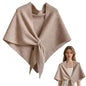 Pashmina Shawl Wraps Women Knitted Shawls and Wraps Cardigan Cape Wool Cashmere Shoulder Top Sweater Shawl Scarf forDailyWear - color: Khaki