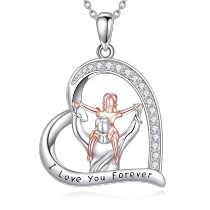 YFN Daughter Gifts from Dad 925 Sterling Silver Daughters Heart Necklace Birthday Christmas - color: Silver-Daughter Necklace Gifts