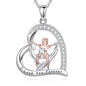 YFN Daughter Gifts from Dad 925 Sterling Silver Daughters Heart Necklace Birthday Christmas - color: Silver-Daughter Necklace Gifts