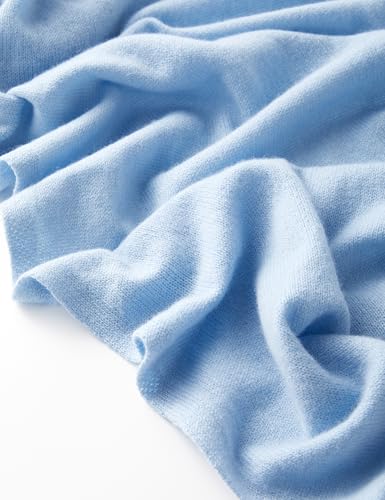 Soft Cashmere Blend Wrap Chic Scarf Stole for Women Wayfarer Travel Extra Large 87"x28" - color: Baby Blue