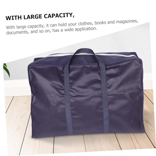 Toyvian Large Capacity Quilt Storage Bag Woven Fabric Sundry Moving Bag Handles