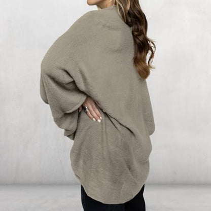 Cocoon Knit Shawl Scarf for Women, Soft Pashmina Poncho Wrap, Stylish Shawl and Scarf - color: Light Green