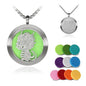 Dinosaur Aromatherapy Essential Oil Diffuser Necklace,Aromatherapy Diffuser Stainless Steel Pendant,for Men and Women,Portable,Suitable for Yoga,Meditation,Travel,Stress Relief Gift(Silver 30mm) - color: Cute Dinosaur Silver