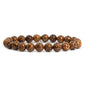 Justinstones 8mm Round Beads Stretch Bracelet 7 Inch Unisex - color: Tiger Skin Jasper