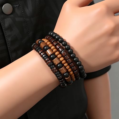 Gothic Bracelet Adjustable Punk Braided Leather Multilayer Grunge Set Bracelets Emo Metal Cuff Wrap Bangles Meaningful Gift - color: J-BZ-37