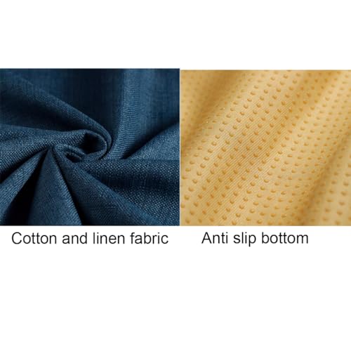 Square Meditation Cushion Mat Set with Washable Cotton Linen Cover, Larger Thick Yoga Mat Bolster Floor Pillows Seating for Adults Meditation Accessories I-60CM