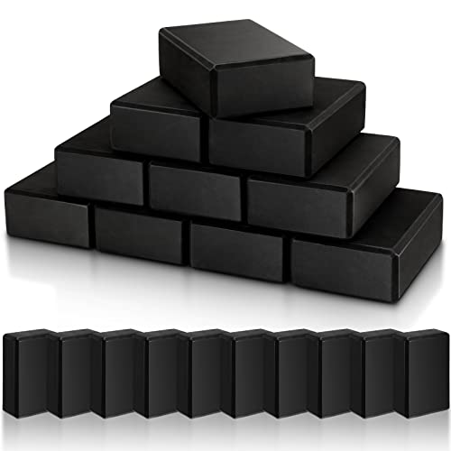 10 Pcs Foam Eva Yoga Blocks Non Slip Lightweight Bricks Yoga Bulk Supportive Blocks Prop Accessories for Pilates Stretching and Meditation Women Men Yogi Beginners, Black