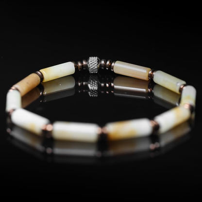 Tigranes Premium Natural Stone Bracelet Collection – Handmade Gemstone Jewelry in Luxury Branded Gift Box - style: Yellow Aventurine