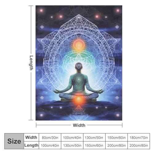 Yoga Meditation Zen Lotus Throw Blankets,Blanket Premium Super Soft Cozy Warm Bed Blanket Couch Decorative Throw Blankets for Living Room Bedroom Dorm