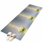 Zen Meditation Lotus Floral Runner Rug 2x6 Washable Kitchen Rug Non-Slip Lightweight Thin Soft Low Pile Bathroom Runner Green Floral Modern Art Carpet for Hallway Laundry Room Bedroom Entryway - size: 2' x 6'(Runner)