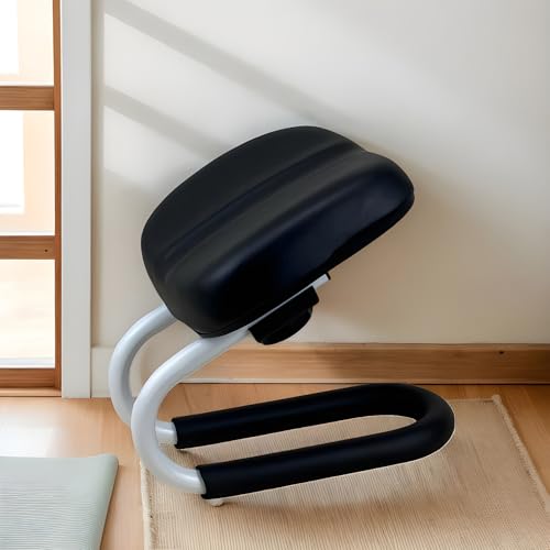 Meditation Stool Prayer Bench Chair for Home Yoga Studio Adjustable Height Kneelers for Praying with Sponge Cushion and Non-Slip Leg Sleeve Reduce Stress During Long Meditation Or Sitting