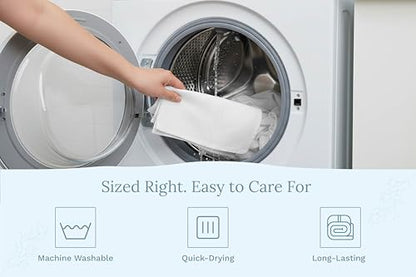 Organic Cotton White Dish Towels - 10 Pack Quick Drying White Kitchen Towels - Lint-Free Organic Cotton Dish Cloths - Extra Large Highly Absorbent Blank Tea Towels - 27"x27" - color: White