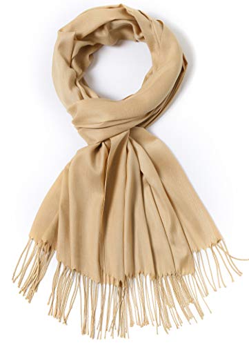 Cindy & Wendy Pashmina Shawls and Wraps Scarf for Women Soft Large Winter Shawl for Evening Dress Wedding Party - color: Golden Nugget