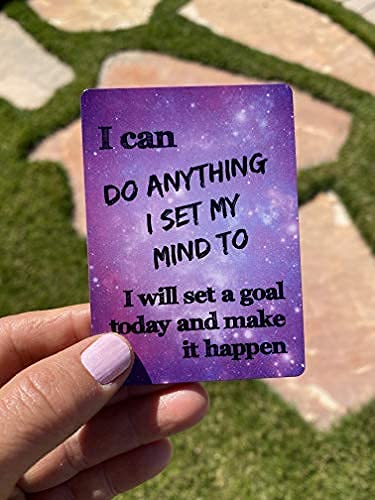 Daily Positive Affirmation Cards for Kids, Mindfulness Activities, Confidence Building, Growth Mindset, Positive Attitude, 54 Glossy cards in hard storage box, Loved by teachers, parents, & therapists