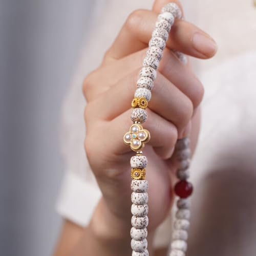 Natural Star Moon Bodhi Bracelet for Women Men Double-loop Winding Star Moon Bead Bracelet Meditatioon Healing Anxiety Relief Energy Buddha Bead Bracelets Birthday Gift - color: Bodhi 124
