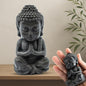 Small Buddha Statue, 3.5“ Zen Sculpture for Home Decor, Indoor Small Buddha Figurines for Home Feng Shui Decor(Cast Iron-Praying)