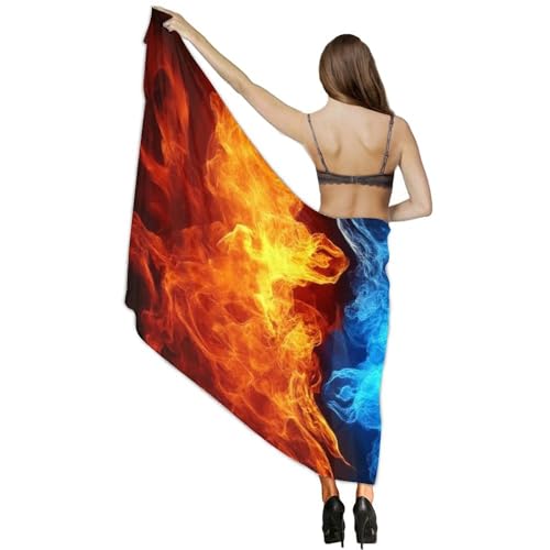 Fashion Travel Swimwear Bikini Wrap All Seasons Chiffon Scarf Beach Yarn Shawl - color: Color974