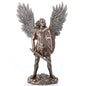 Veronese Design 14 Inch Saint Michael The Archangel in Battle Armor Cold Cast Resin Statue Antique Bronze Finish Sculpture