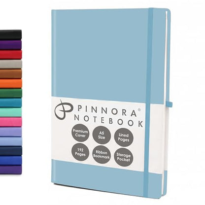 Pastel Blue 5.95"x8.45" Notebook – Everyday Journal Note Book & Monthly Planner, 192 Pages, Notebooks for Education, Office & Travel, Durable Cover, Smooth Paper, Ideal Lined Note Pad - color: Pastel Blue