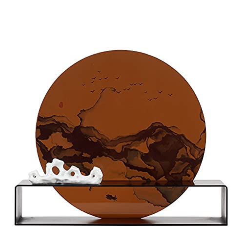 HASMI Office Desk Decor New Chinese Ink Zen Round Decoration Home Living Room Desktop Decoration Office Desktop Decoration Decoration Desk Decorations