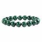 Justinstones Gem Semi Precious Gemstone 10mm Round Beads Stretch Bracelet 7 Inch Unisex - color: AAA Malachite