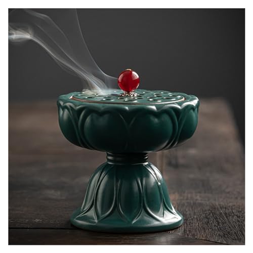 Antique Ceramic Plate Zen Lotus Office Chinese Style Ornaments Waterfall Stand - color: A