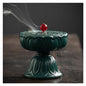 Antique Ceramic Plate Zen Lotus Office Chinese Style Ornaments Waterfall Stand - color: A