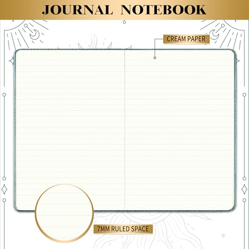 Artfan Ruled Notebook/Journal – Premium Thick Paper Faux Leather Classic Writing Notebook with Pocket + Page Dividers Gifts, Banded, Large, 144 Pages, Hard Cover, Lined (5.8 x 8.4) - Cyan - color: Cyan