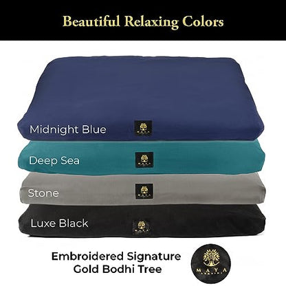 Organic Meditation Mat Zabuton/Floor Pillow - 3 & 4 Inch Thickness Options - Prevents Knees & Legs Pain