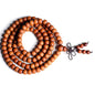Zen Dear Unisex Teak Wood Prayer Beads Buddha Buddhist Beads Japa Mala Necklace Bracelet Bead - style: 6mm x 8mm x 108 beads