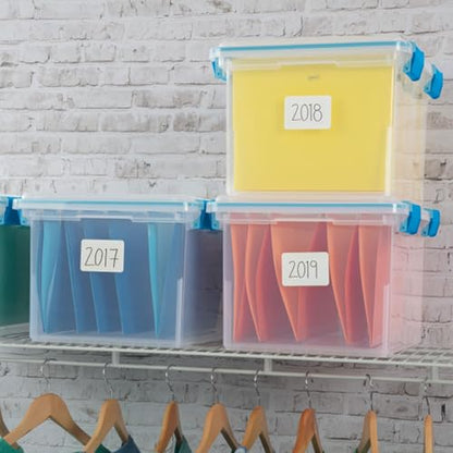 Sterilite 12-Pack Gasket Box, Weather-Resistant Storage Bins with Latching Lids, 32 Quart - Heavy-Duty Organizing Containers for Closet, Bathroom, and Office - size: 32 Quart, style: 12 Pack