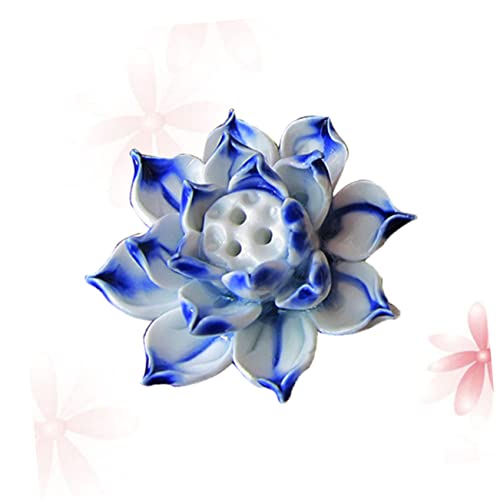 Ceramic Lotus Table Ornament Unique Home Accessory for Desk Bookshelf Decor Handmade Craft Tranquil Present for Friends and Colleagues