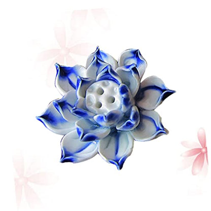 Ceramic Lotus Table Ornament Unique Home Accessory for Desk Bookshelf Decor Handmade Craft Tranquil Present for Friends and Colleagues