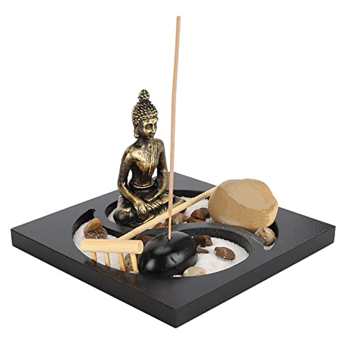 Ejoyous Zen Sand Tray, Zen Decoration with Design Decorative Resin Craft for Relaxation and Meditation, for Living Room Table Decor (1907)