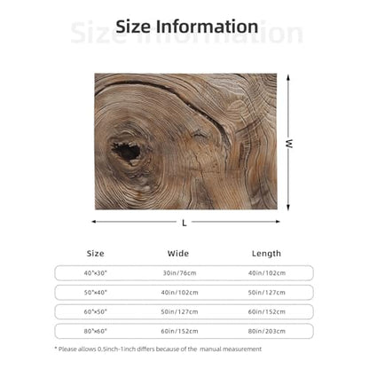 Wood Grain Prints Throw Blanket (280g Flannel) Anti-Pilling Warm Fuzzy Blankets for Bed Sofa Couch Travel 50x40 Inch - color: Wood Grain, size: 50x40 Inch