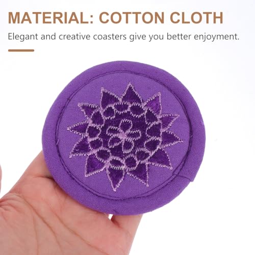 SUPVOX Embroidered Singing Bowl 6.29In Tibetan Buddhism Meditation Cushion for Sound Healing and Practice with Decor - size: 16X16X0.5CM