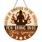 Positive Energy Buddha Front Door Sign, Meditation Room Zen Den Wood Door Hanger Decor, Spiritual Wooden Wreath Indoor Yoga Studio Spa Therapy Wall Hanging Decoration Meditation Accessories Gifts